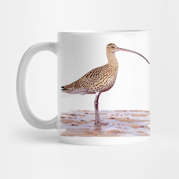 Far-eastern Curlew painting by kokayart